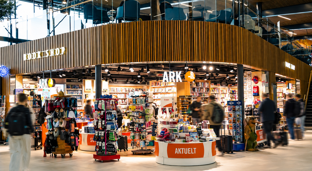 En person blar i barnebøker på en fargerik bokhylle i en bokhandel, nøye med å velge en bok med livfulle omslag, omgitt av bøker rettet mot alderen 9-12