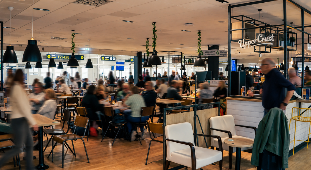 Nystekte baguettesmørbrød vist i en delikatedisk, med ulike fyllinger som reker og grønnsaker, med prislapper synlige i forgrunnen