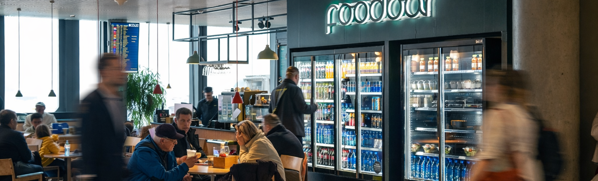 Frisk blandet salat med cherrytomater, krutonger og grønnsaker på et trefat, ledsaget av en liten dressingkopp, glass med vann og flaskevann i en godt opplyst spiseomgivelse